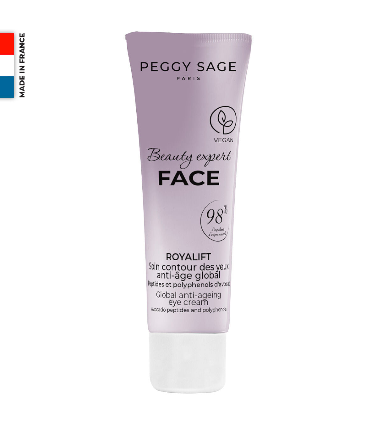 PEGGY SAGE BEAUTY EXPERT FACE ROYALIFT trattamento anti-età globale per gli occhi - peptidi e polifenoli di avocado 15ml