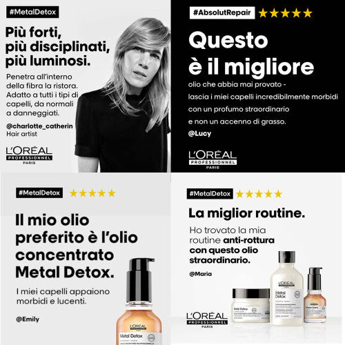 L'Oréal Professionnel Paris Serie Expert Metal Detox Oil 50ml - olio per capelli danneggiati