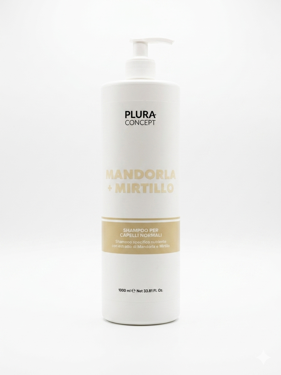 Shampoo per Capelli Normali – Mandorla e Mirtillo Plura concept 1000ml