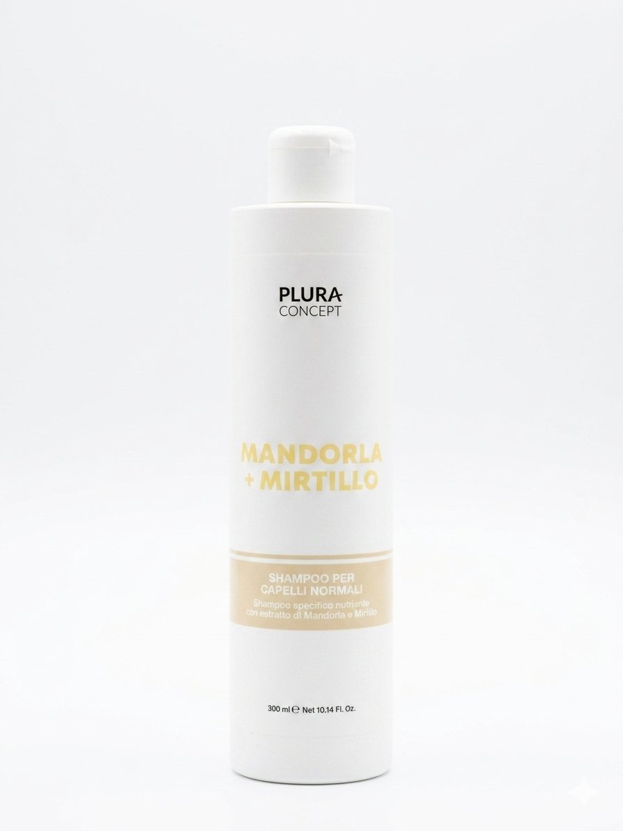 Shampoo per Capelli Normali – Mandorla e Mirtillo Plura concept 300ml