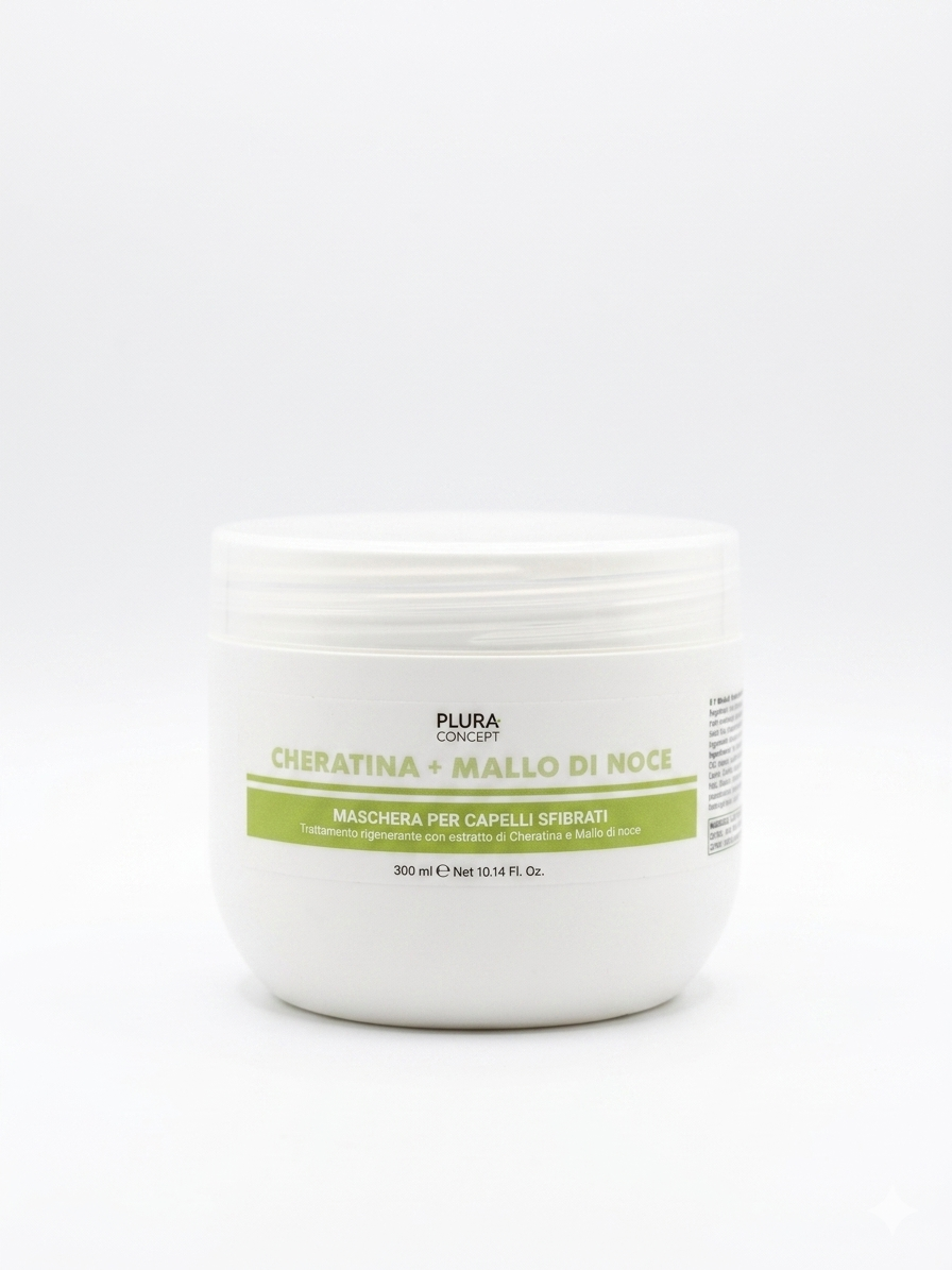 maschera per Capelli Sfibrati – Cheratina e mallo di noce Plura concept 300ml