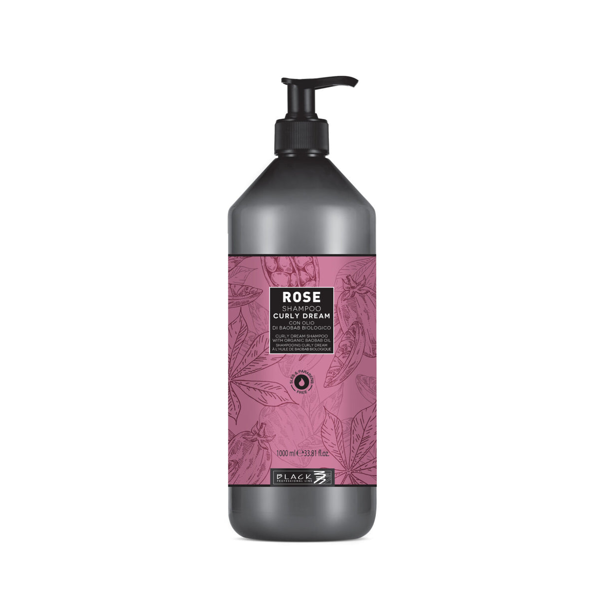 Curly Dream – shampoo con olio di baobab biologico black 1000ml
