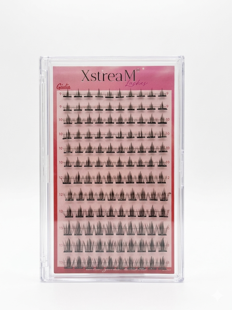 box Ciglia adesive a ciuffetti XstreaM Lashes giulia 200