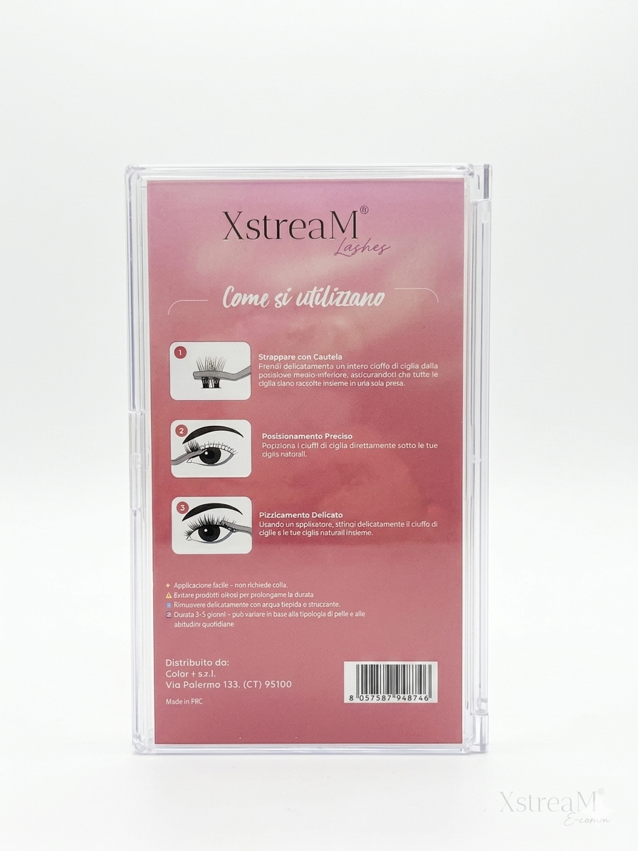 box Ciglia adesive a ciuffetti XstreaM Lashes giulia 200