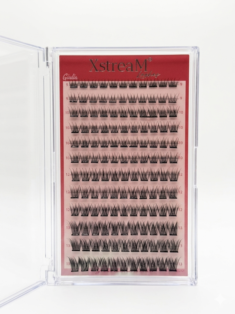 box Ciglia adesive a ciuffetti XstreaM Lashes giulia 201
