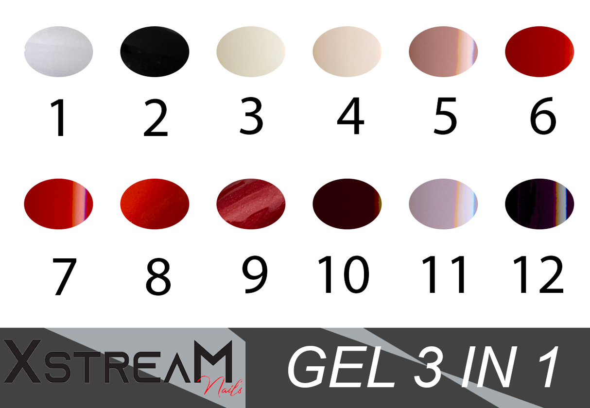 Smalto Semipermanente 3in1 XstreaM 7 ml (1-12) - Color+ srl