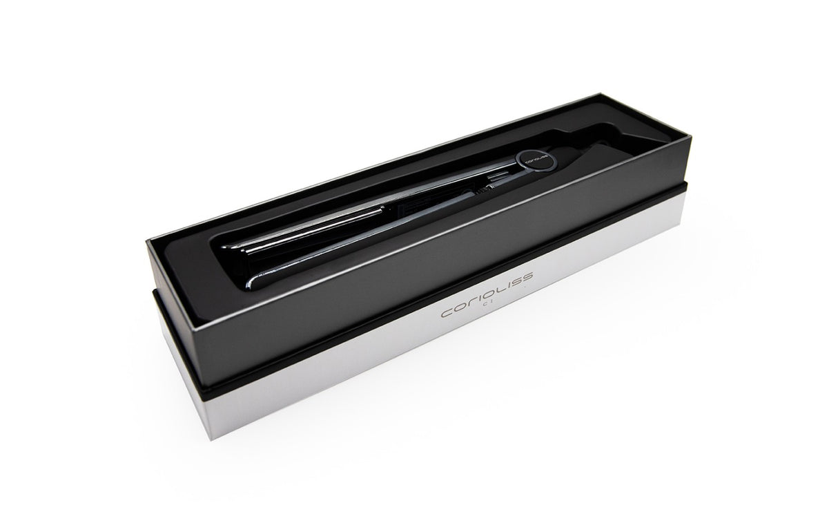 piastra CORIOLISS C1 BLACK SOFT TOUCH CHROME 230°