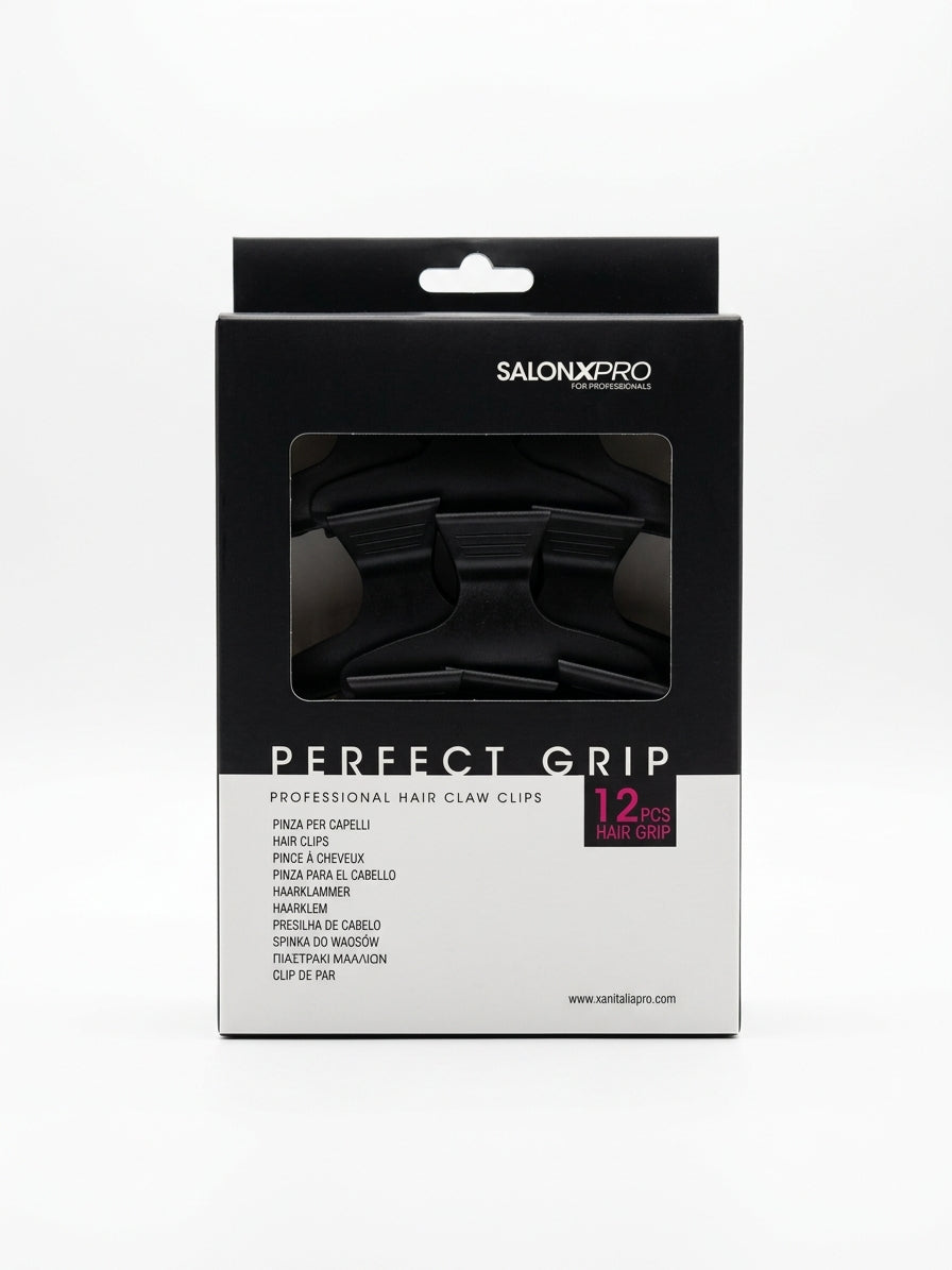SALON X PRO Perfect Grip - 12x Pinze per Capelli Professionali