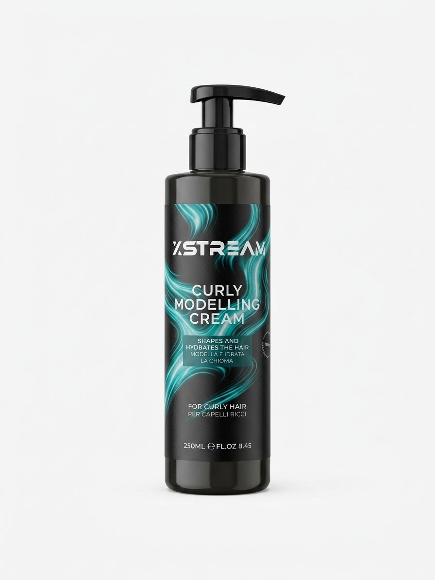 XSTREAM Curly Modelling Cream - Crema Modellante per Capelli Ricci - Idratante Anti-Crespo - 250ml
