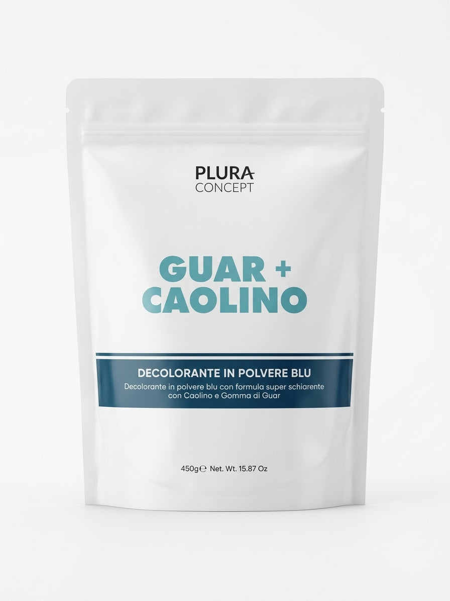 PLURA CONCEPT Guar + Caolino Decolorante in Polvere Blu Super Schiarente con Caolino - 450g