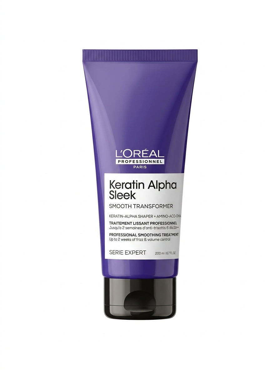L'Oréal Professionnel Keratin Alpha Sleek Smooth Transformer 200ml - Trattamento Lisciante Professionale Anti-Crespo