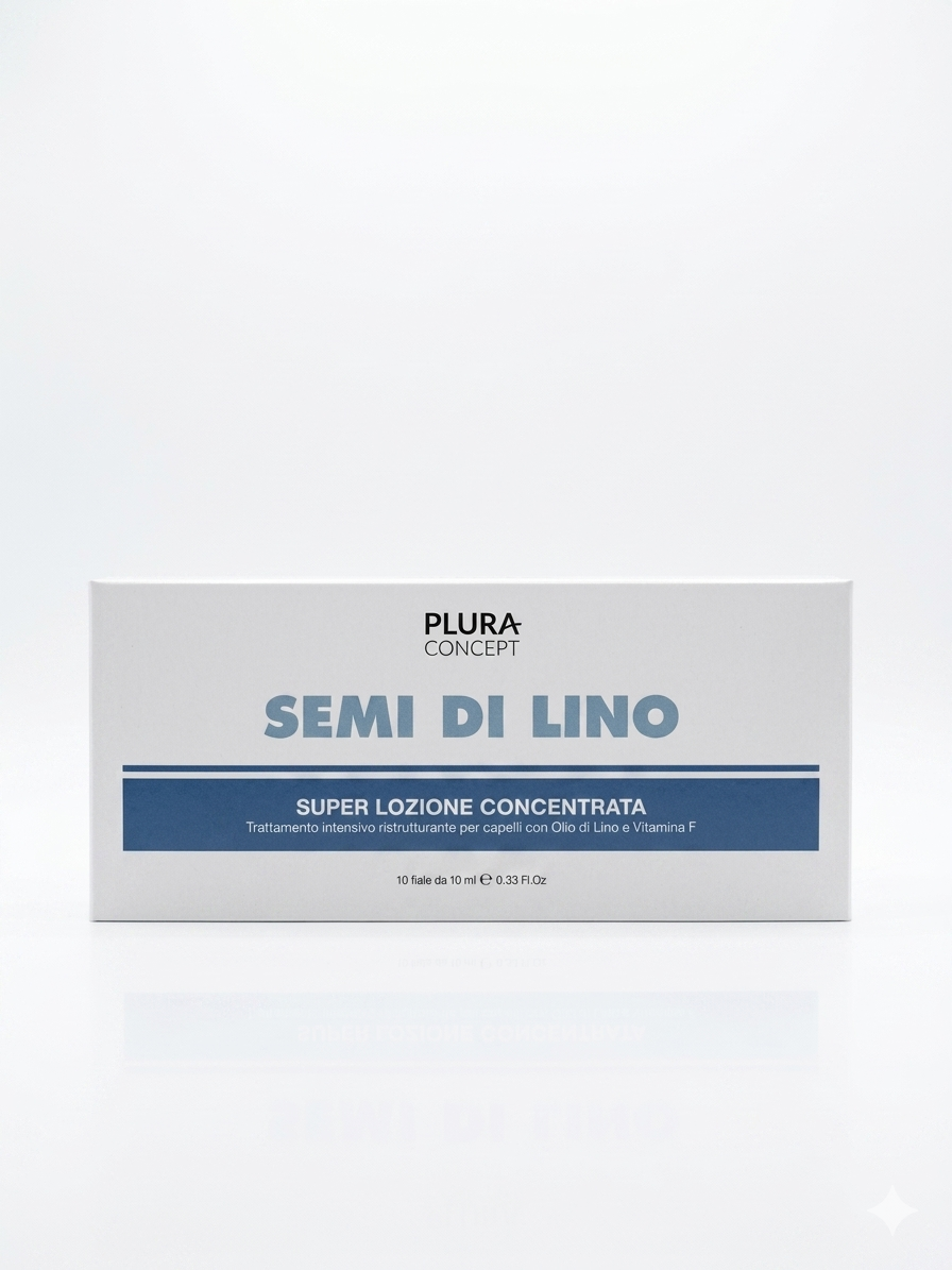 Fiale per Capelli ristrutturante  – Olio di lino e vitamina F Plura concept 10x10ml