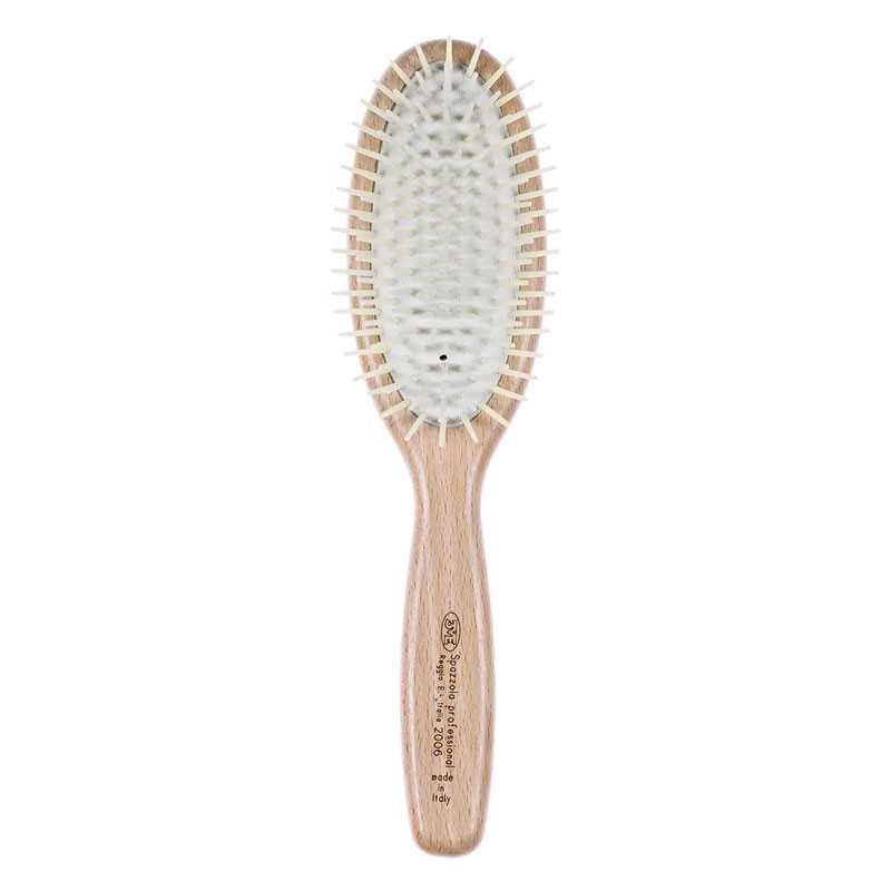 3VE Spazzola Professionale Ovale in Legno Naturale