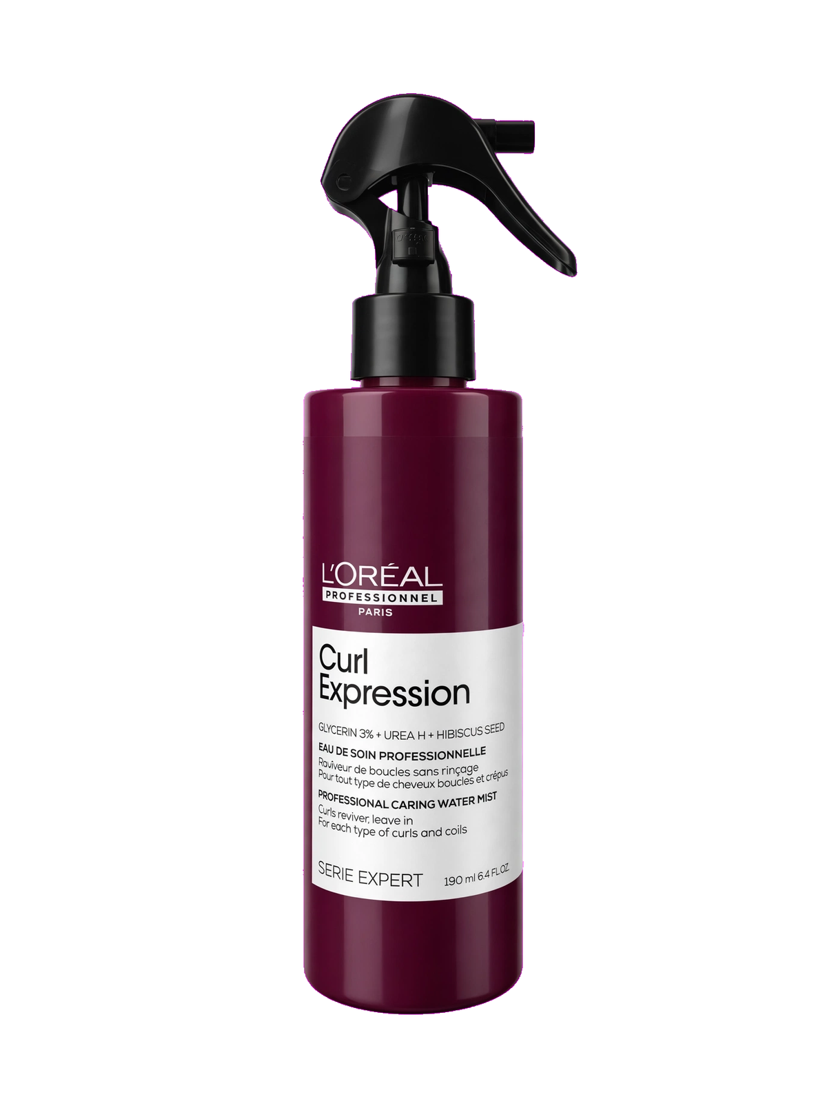 L'Oréal Professionnel Curl Expression Mist 190ml - Acqua Ravvivaricci Idratante Leave-In - Con Glicerina 3% + Urea H + Semi di Ibisco - Per Tutti i Ricci e Crespi