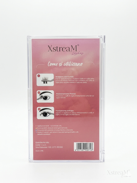box Ciglia adesive a ciuffetti XstreaM Lashes giulia 200