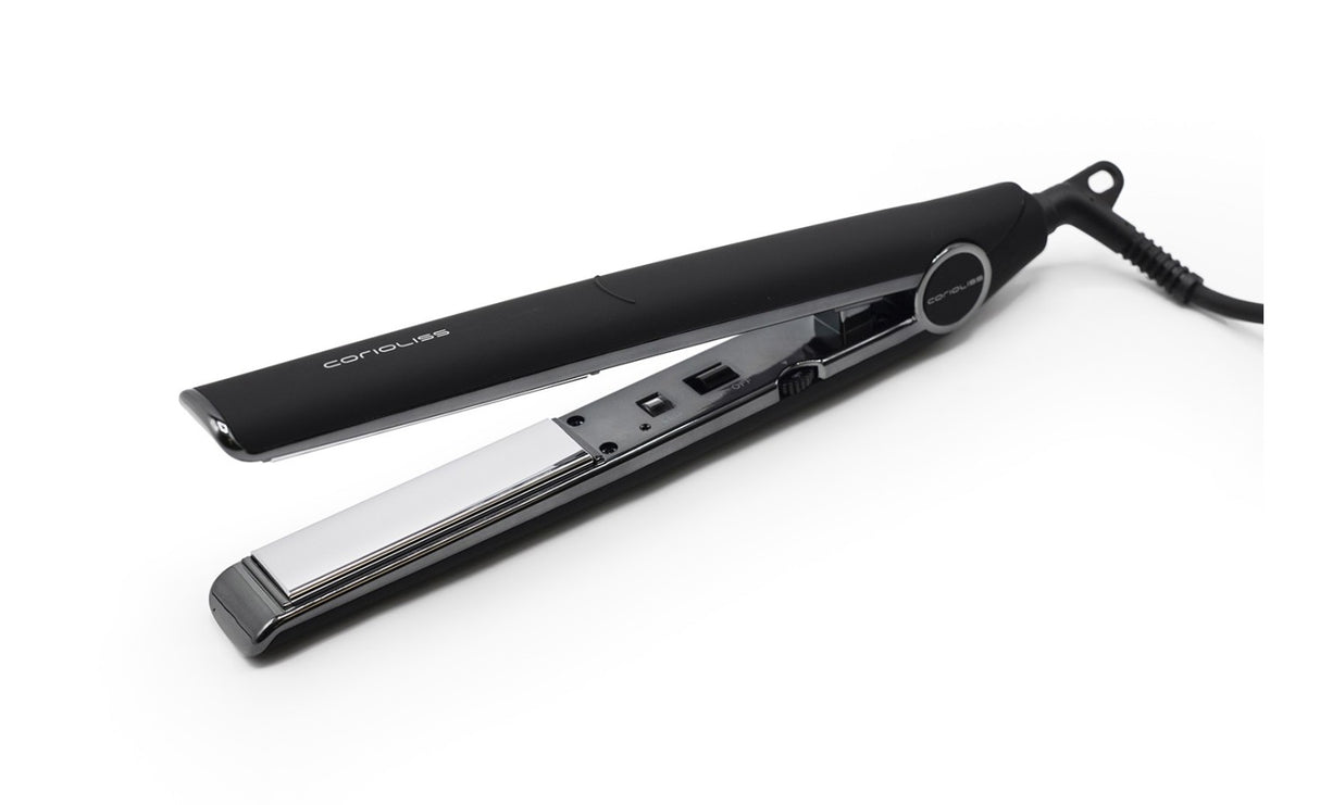 piastra CORIOLISS C1 BLACK SOFT TOUCH CHROME 230°