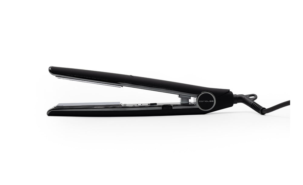 piastra CORIOLISS C1 BLACK SOFT TOUCH CHROME 230°