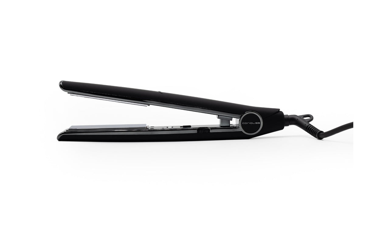 piastra CORIOLISS C1 BLACK SOFT TOUCH CHROME 230°